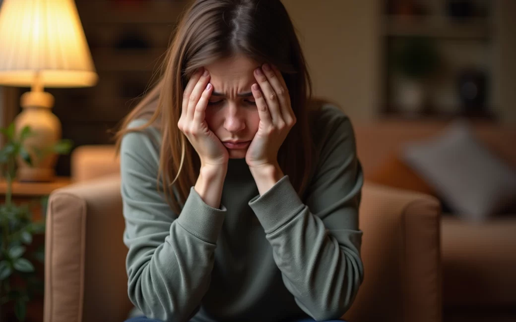 Person at home with flu symptoms considering whether to visit urgent care